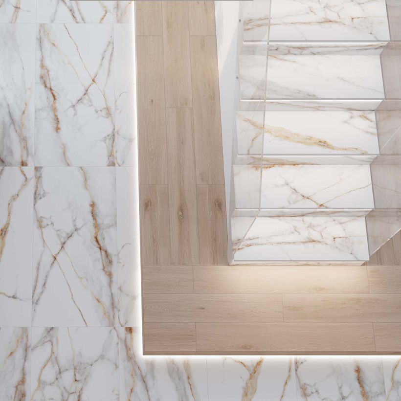 Types of porcelain stairs: features and differences