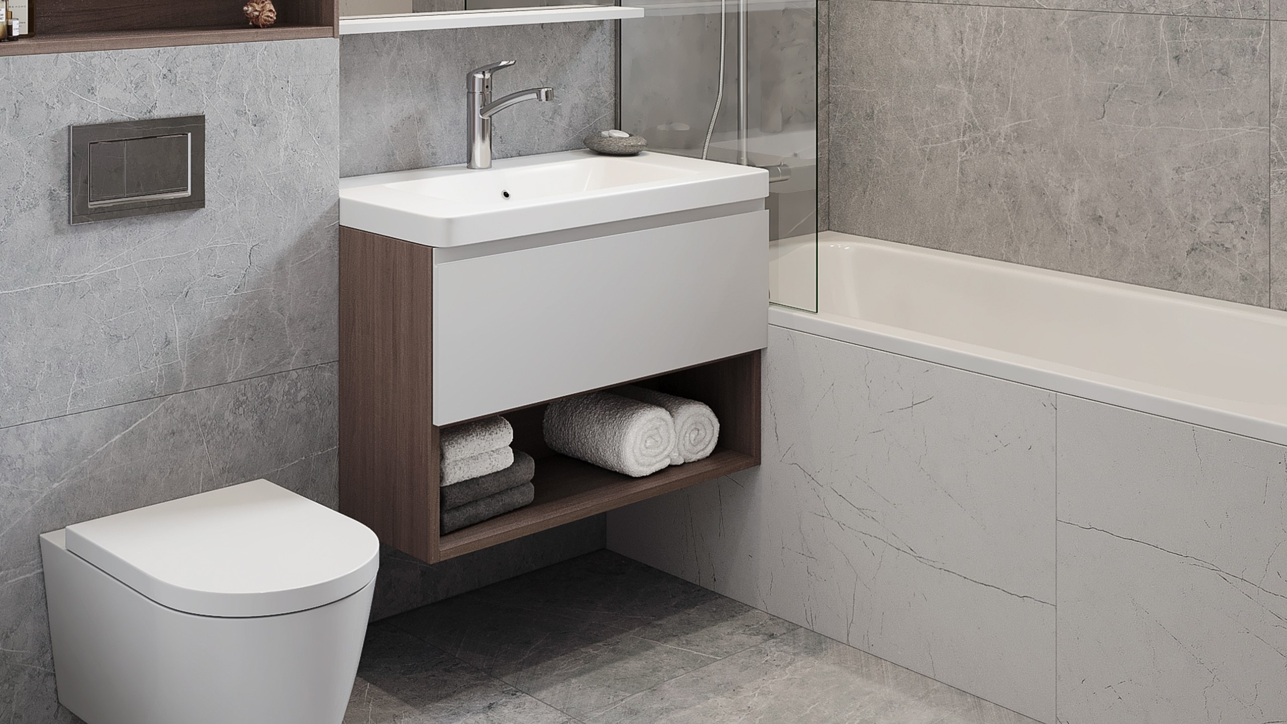 Баланс между строгостью и уютом: ванная от Вячеслава Борисова