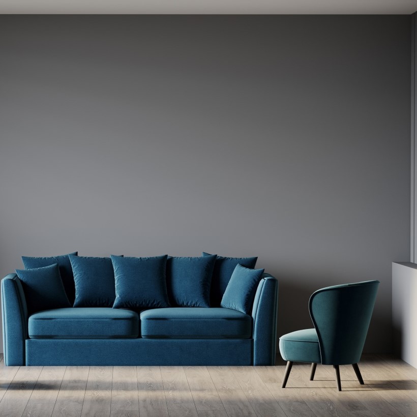 Синий диван: стильный акцент в интерьере