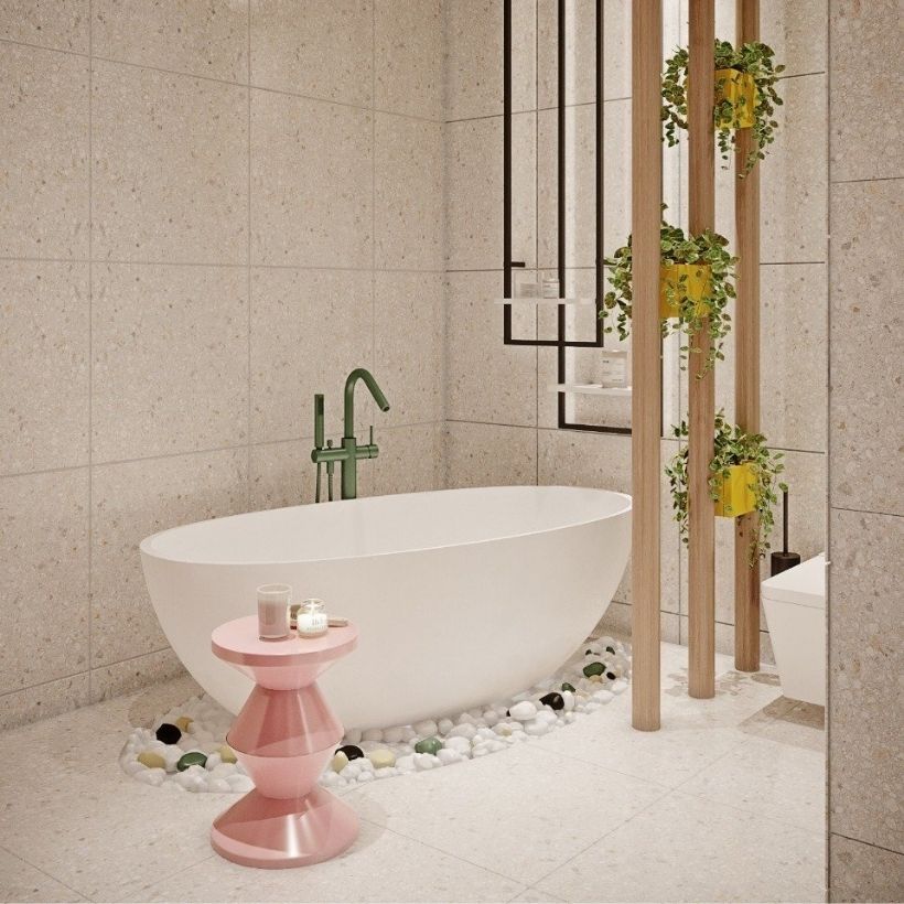 Маленькая ванная комната в современном стиле