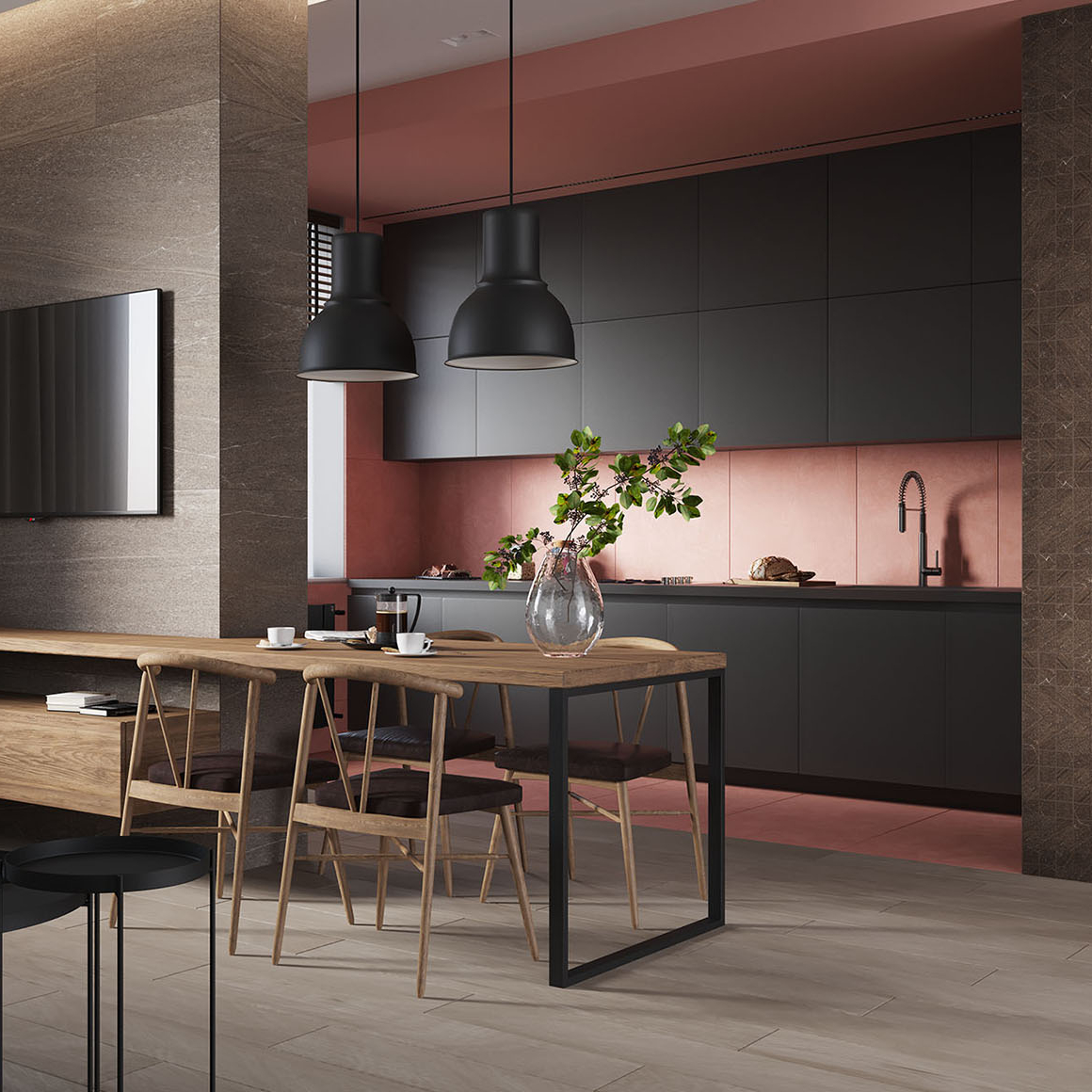 Classic wood and textured stone: new Estima collections