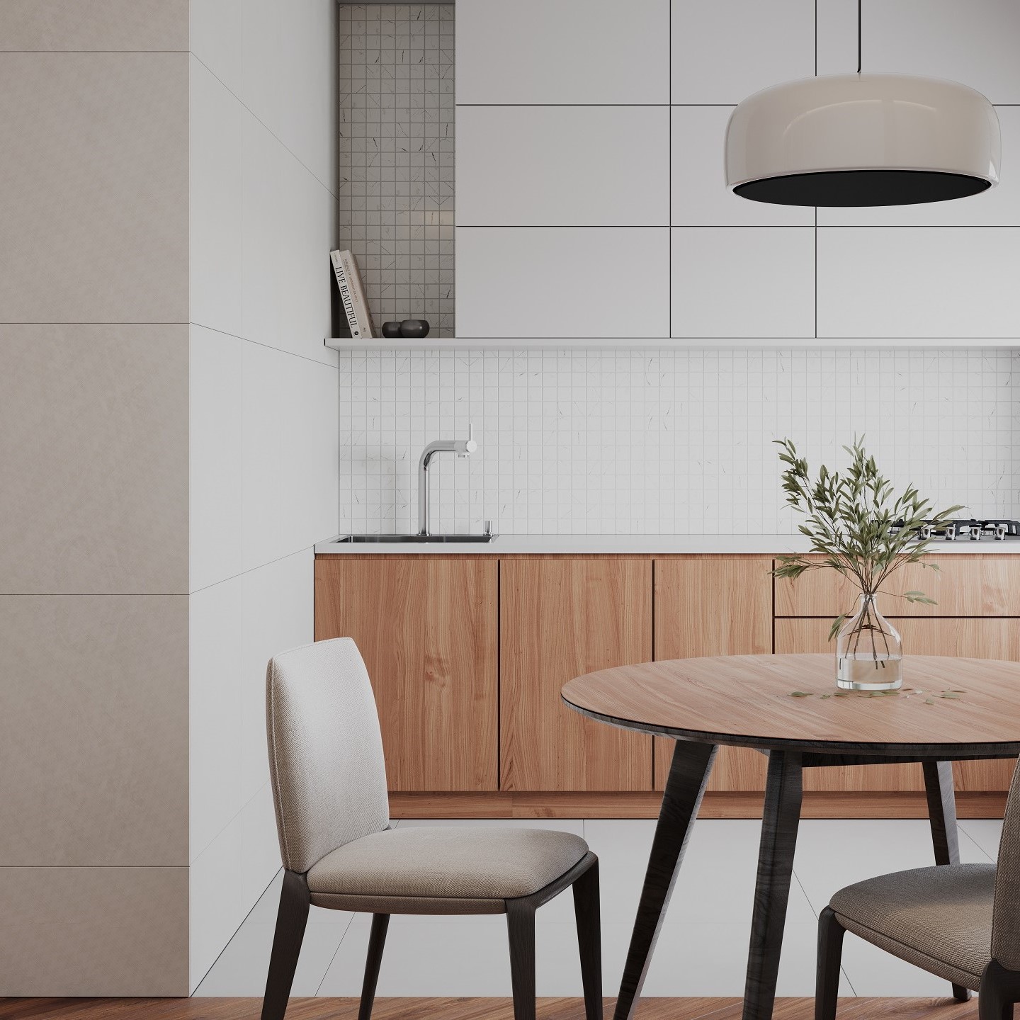 Белая кухня в интерьере: дизайн, сочетания и фото