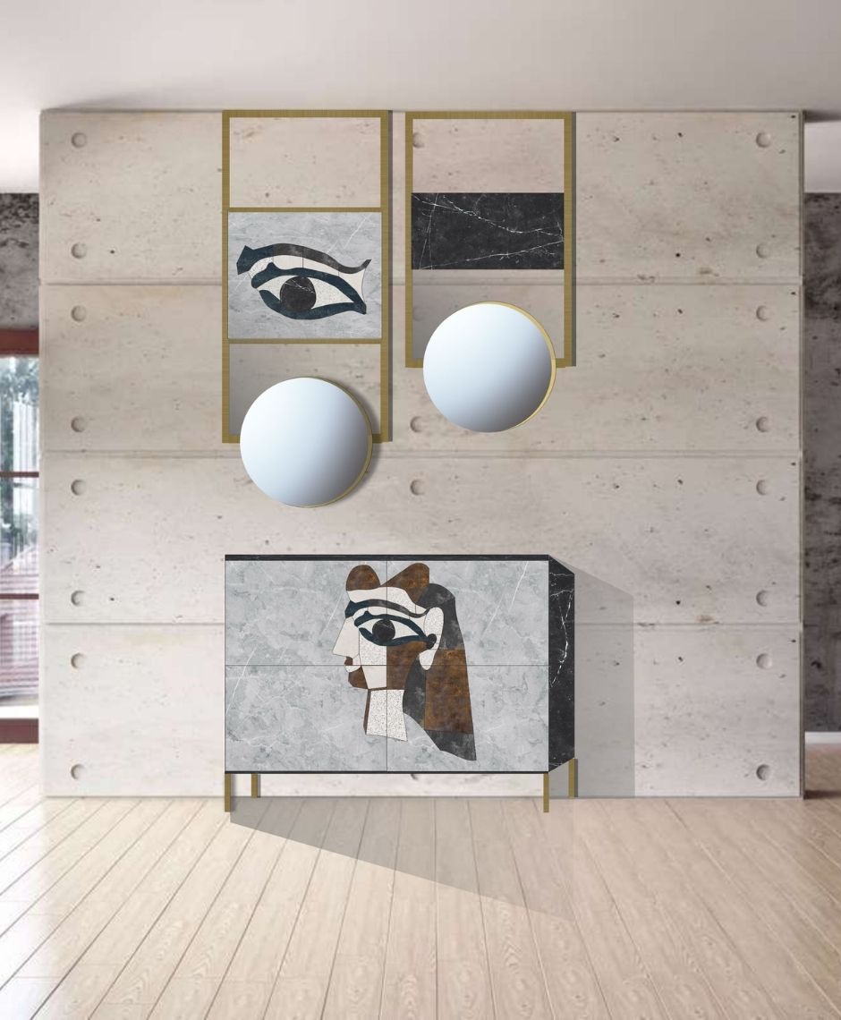 «‎В камне тоже есть душа»‎ - проект дизайнерских панно, зеркал и комода
