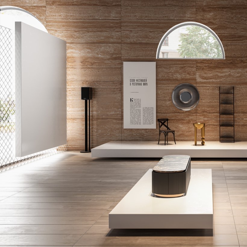 Травертин в интерьере: тренды 2026