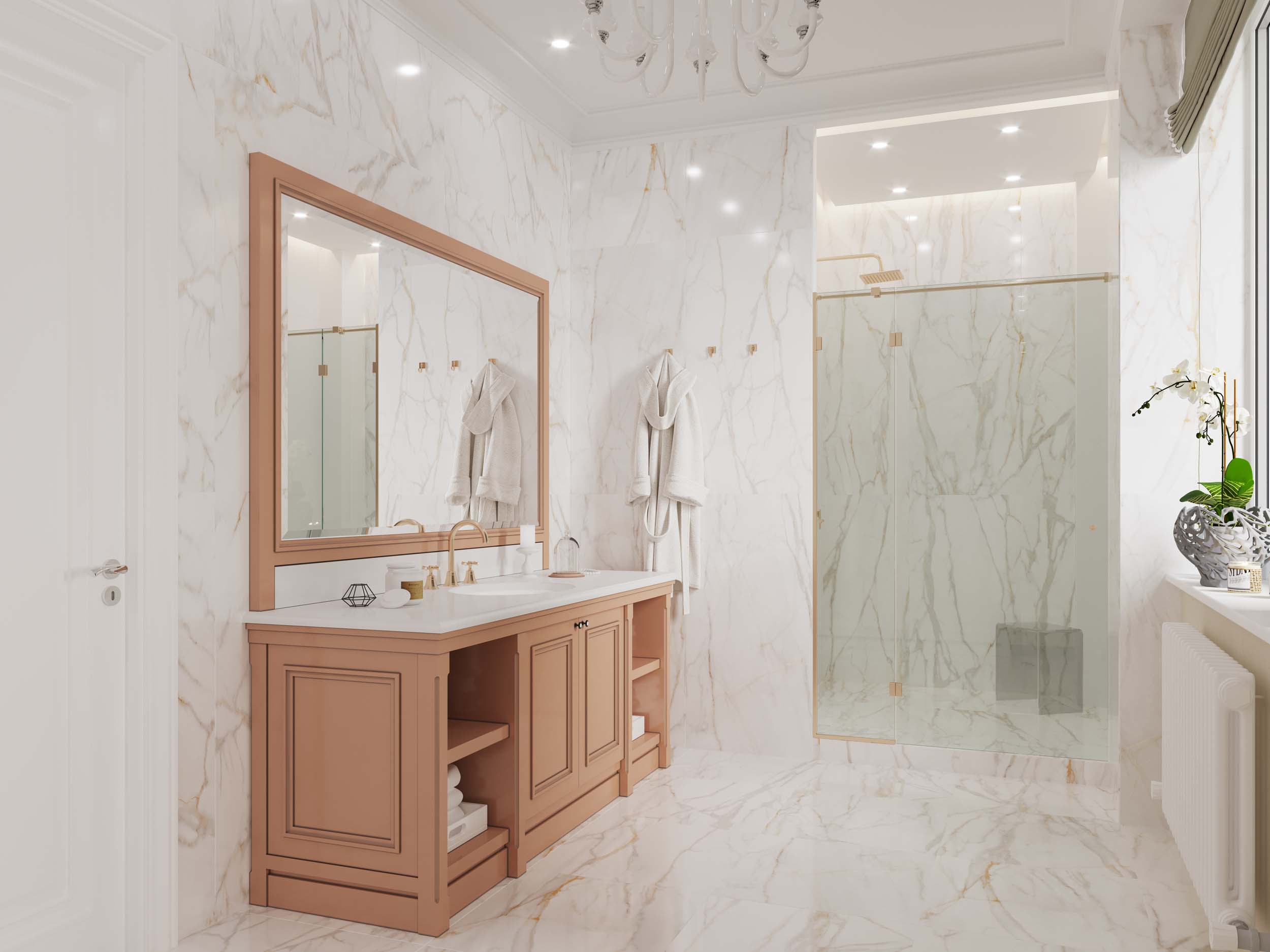 Ванная в мраморной плитке: 80 лучших фото-идей дизайна интерьера ванной - Дизайн для дома