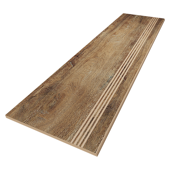 Плитка из керамогранита ступень bg01-30x120x9-непол. (с насечками)