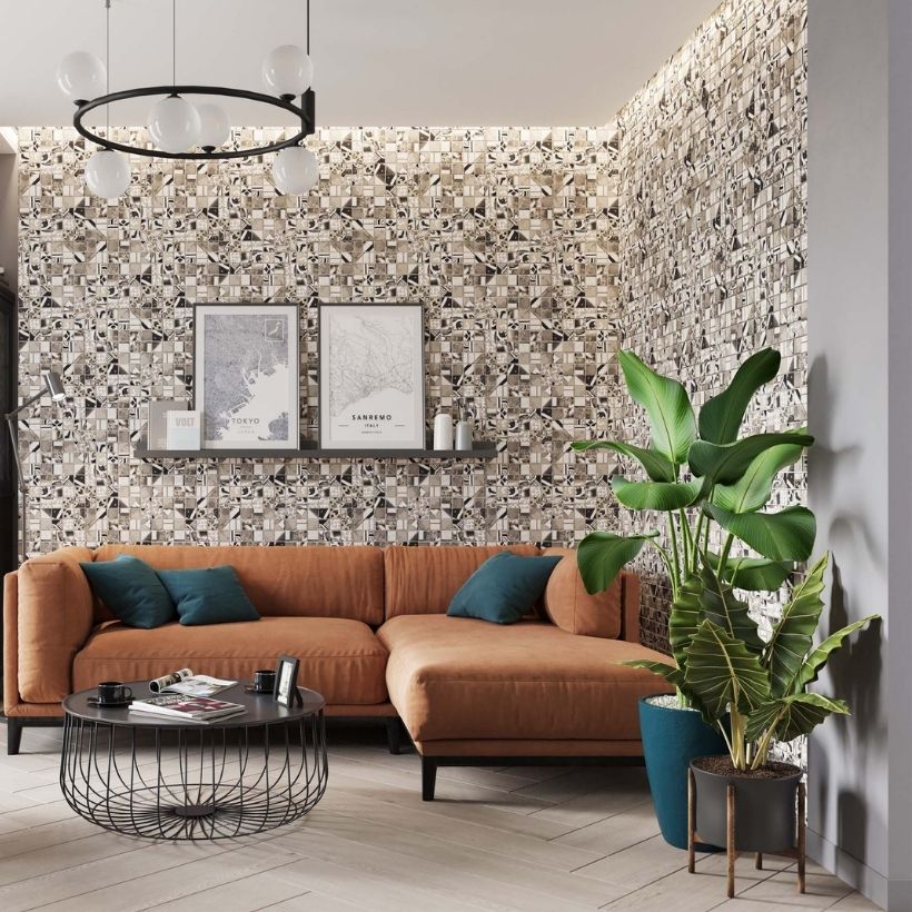 Плитка в стиле пэчворк в интерьере