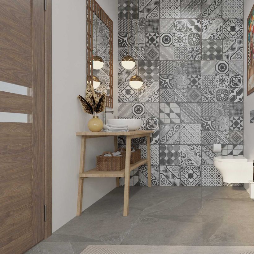  Ванная в стиле пэчворк