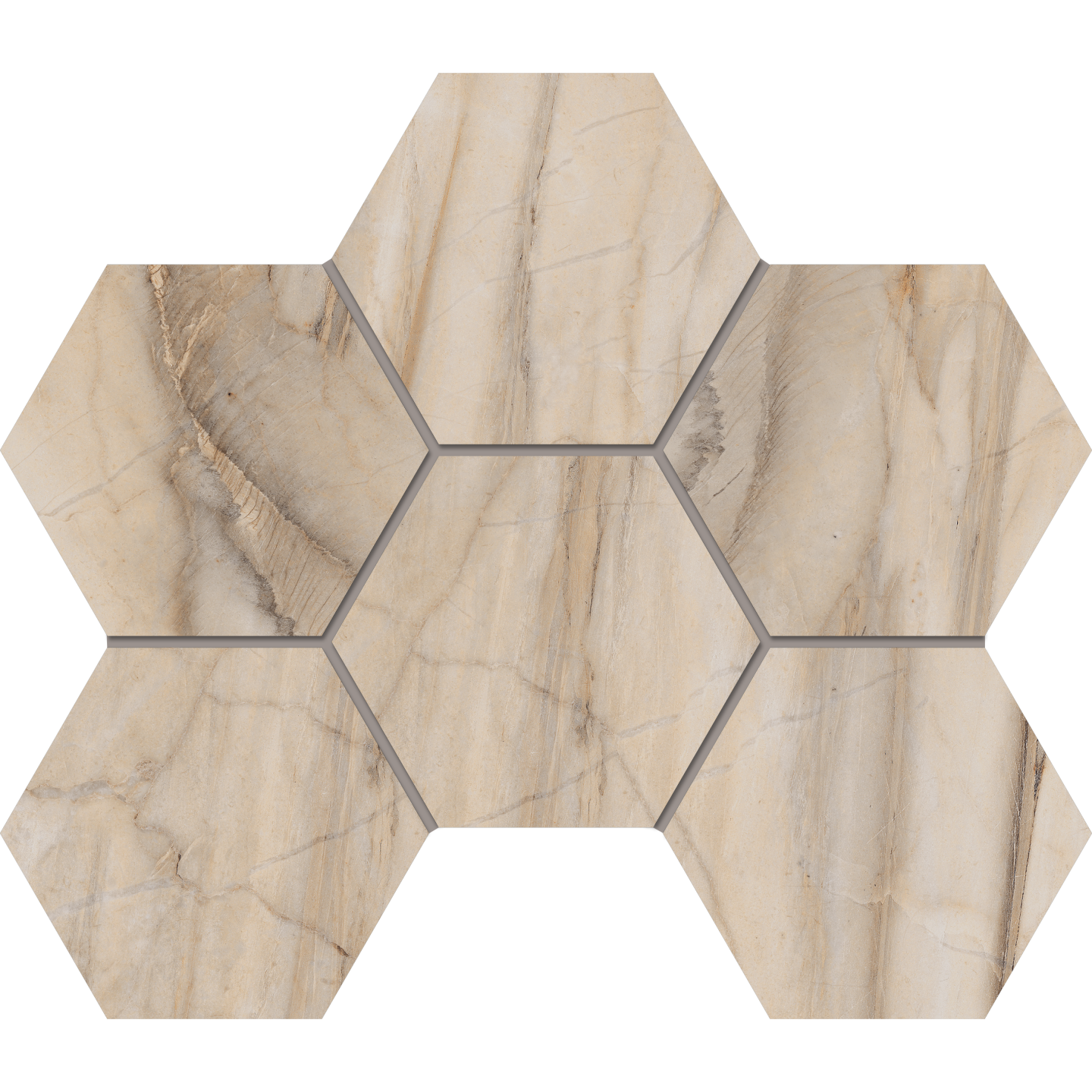 Мозаика BR01 Гексагон 25x28,5x9 непол.
