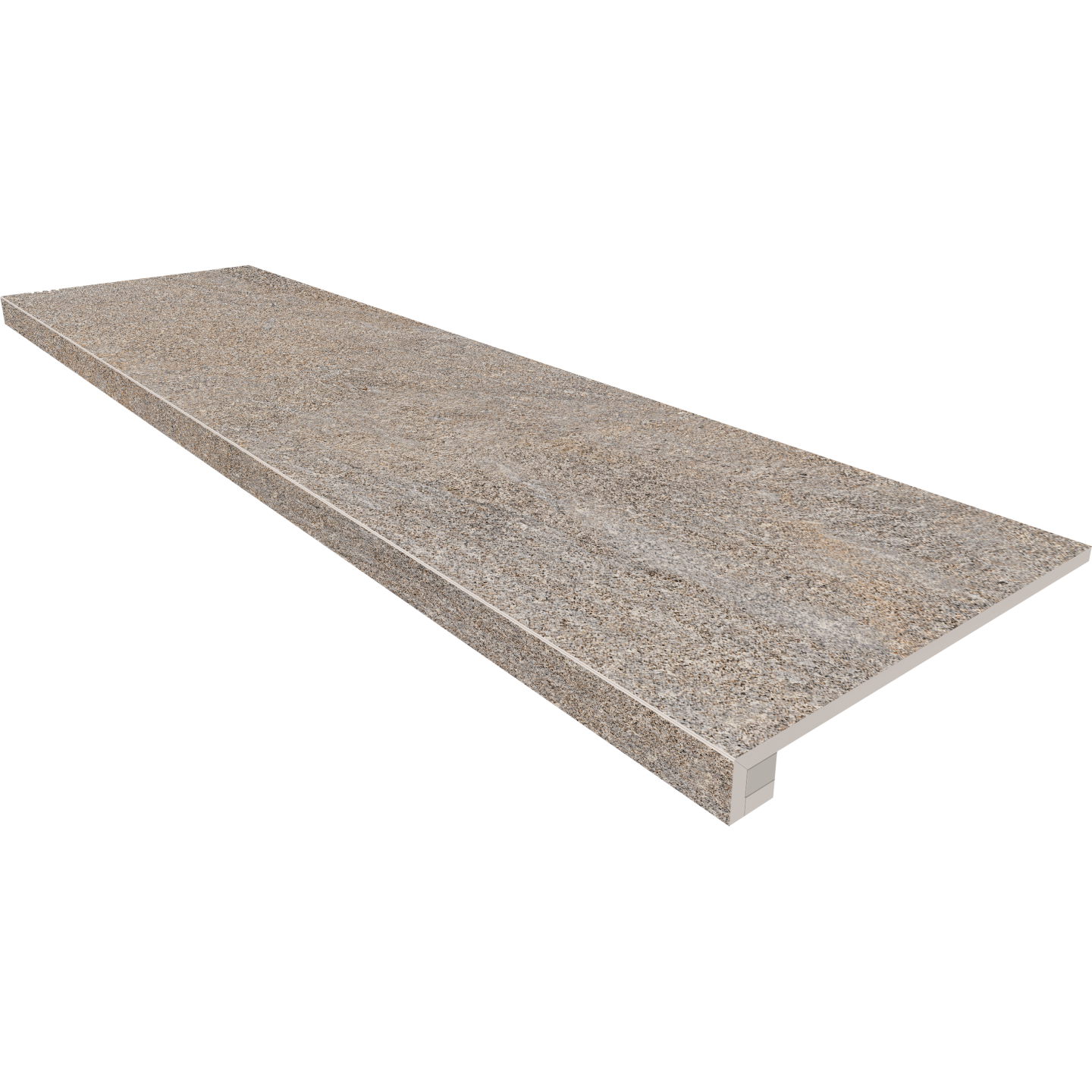 Комплект (Ступень TN03 (33x120x9) непол. (прямоугол. бортик) без насечек + Подступенок (14,5x120x9))