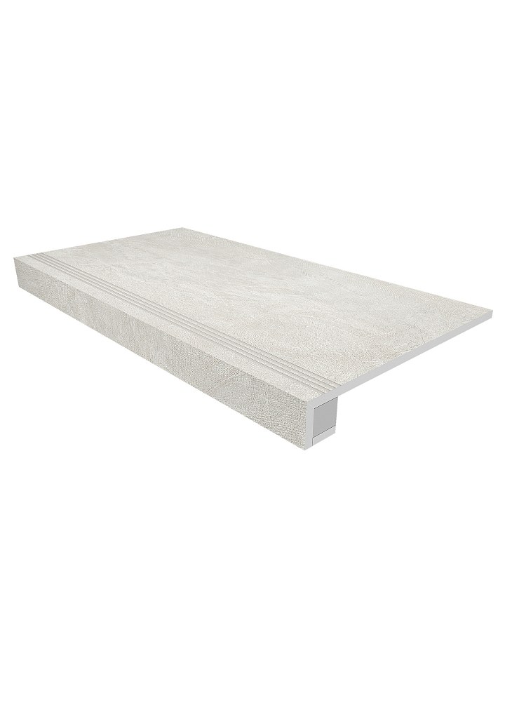 Комплект (Ступень SR00 (33x120) непол. (прямоугол. бортик) с насечками + Подступенок (14,5x120))