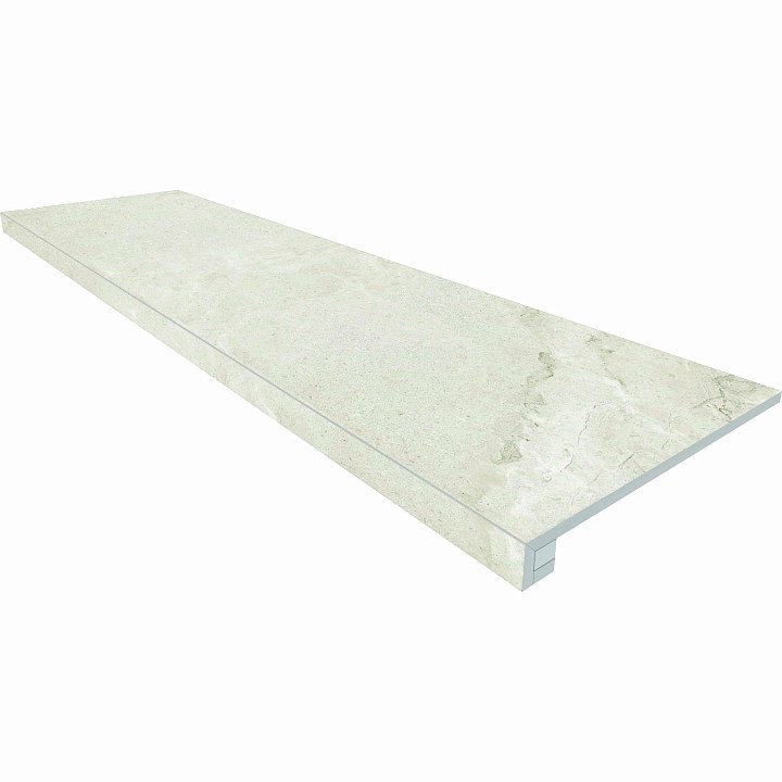 Комплект (Ступень KA00 (33x120x9) непол. (прямоугол. бортик) без насечек + Подступенок (14,5x120x9))