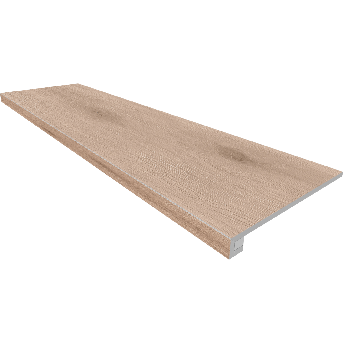 Комплект (Ступень SI01 (33x120x9) непол. (прямоугол. бортик) без насечек + Подступенок (14,5x120x9))