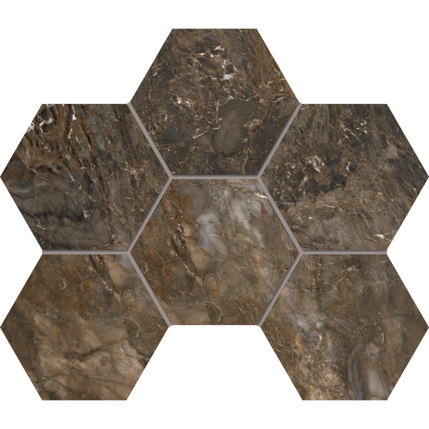 Мозаика BR04 Гексагон 25x28,5x9 непол.